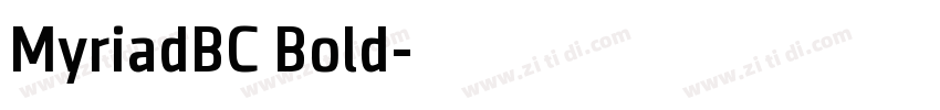 MyriadBC Bold字体转换